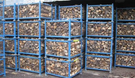 Firewood stacked up high